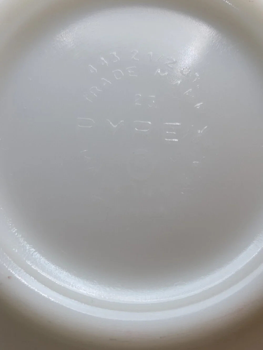 Pyrex White Mixing Bowl with Orange Floral Pattern